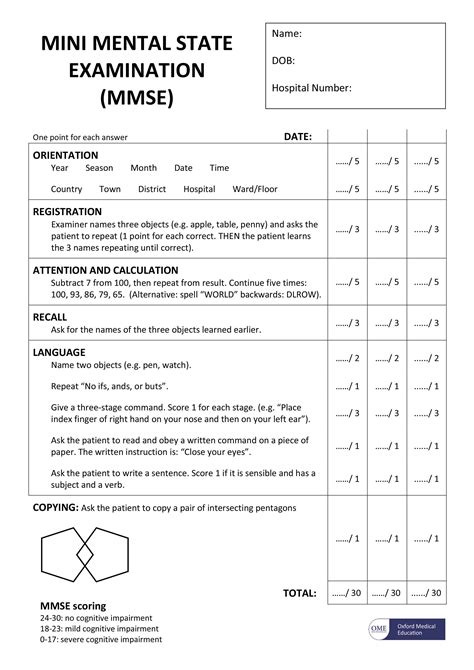 mini mental state examination example.